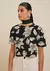 T-Shirt Morena Rosa Decote Redondo Estampada Preto - comprar online
