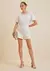 Blusa Morena Rosa Decote Redondo Manga Curta Detalhe Gola Off White