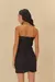 VESTIDO CURTO FRANZIDO SEM ALCA - loja online