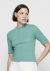 Blusa Canelada Decote Redondo Ajustada