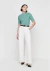 Blusa Canelada Decote Redondo Ajustada - comprar online