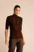 BLUSA DE MALHA MARROM NOBUCK - Harmonia Tudo Bem