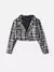 BLAZER CROPPED XADREZ DE PAETÊ - Harmonia Tudo Bem