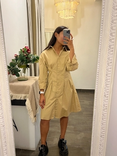 Shirt dress khaki