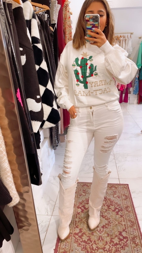 Merry sweater blanco