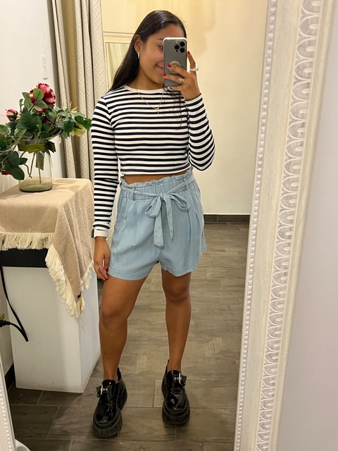 Short playero baby blue