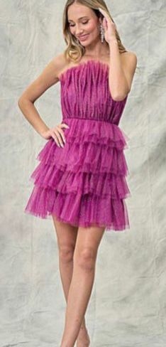Vestido plisado tul