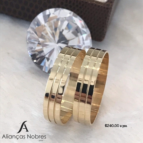 Alianças em Moedas Antigas 5mm Retas com Frisos