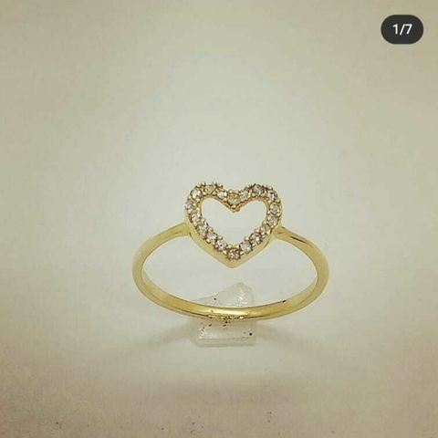 Anel em Moedas Antigas Coração Cravejado