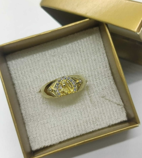 Anel em Moeda Antigas Santa Cravejada