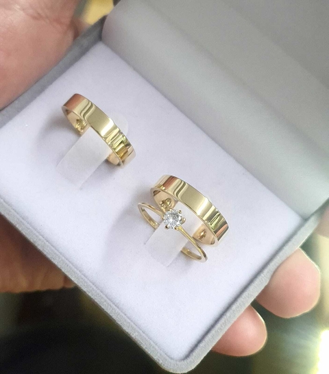 Combo Alianças em Moedas Antigas + Solitario 6 Garras