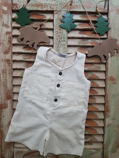 Macacão Niko - Linho Off White
