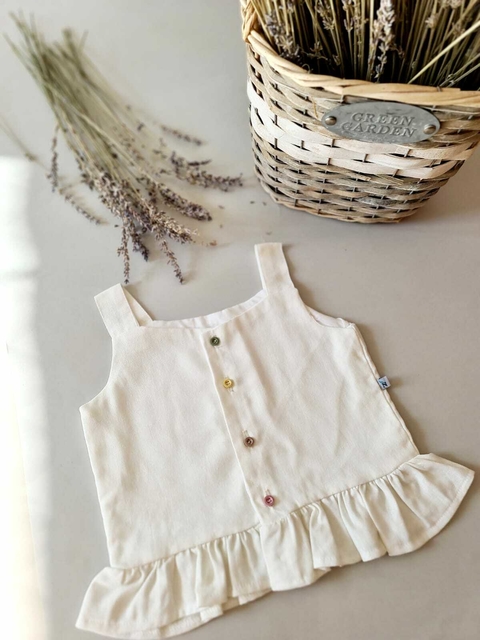 Blusa Lila - Linho Off-White