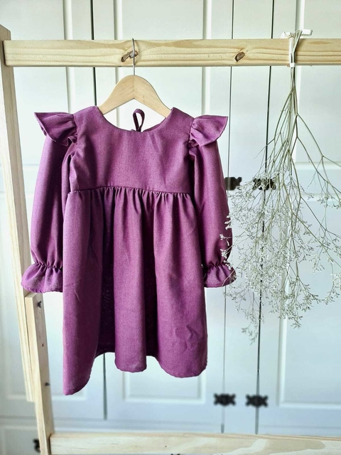 Vestido Luíza - Linho Vinho