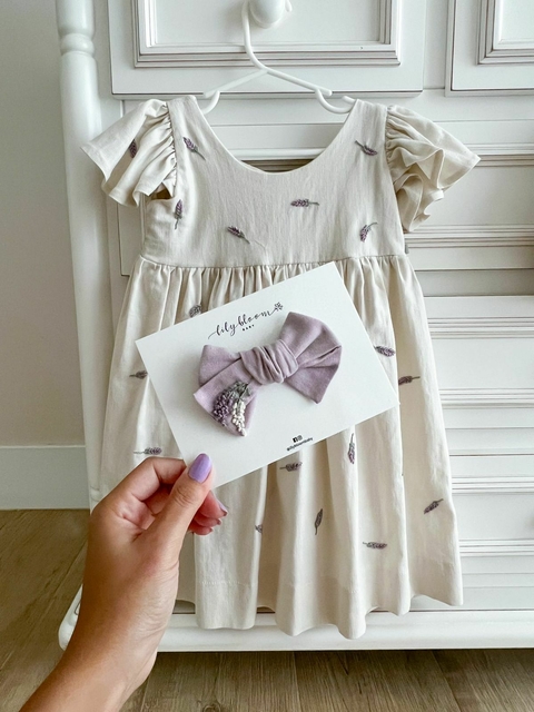 Vestido Magnólia - Linho Off White - Lavandas