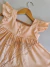 Vestido Isabela - Bordado à mão - Linho Pêssego na internet