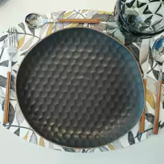 Platos playos X4 Black & Beige