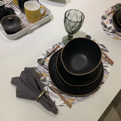 Platos playos X4 Black & Beige - Remoar
