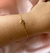 Pulseira coração dourada