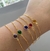 Pulseira colorida banhada a ouro