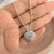 Colar love banhado a prata - comprar online