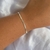Pulseira fita banhada a prata - Fina Flora