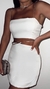 CONJUNTO SAIA E CROPPED STRASS - BRANCO - comprar online