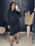 Vestido midi manga longa drapeado - comprar online