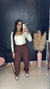 Calça estilo cargo com bolsos - loja online