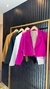 BLAZER CROPPED ALFAIATARIA COM BOTÕES ENCAPADOS - FÚCSIA na internet