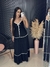 Vestido longo fluido camadas amarração seios - comprar online