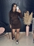 Conjunto Body manga longa e saia tripa