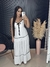 Vestido longo fluido camadas amarração seios - loja online