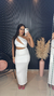 Vestido longo com recorte e calda - comprar online