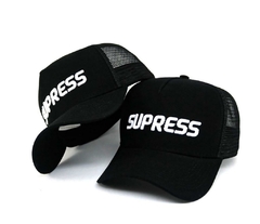 BONÉ TRUCKER SUPRESS PRETO