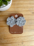 Brinco Flor cinza metalizado - BF020 - Nós Flores - Ateliê de Acessórios Autorais Criativos