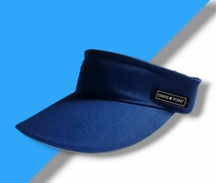 Visera de gabardina azul