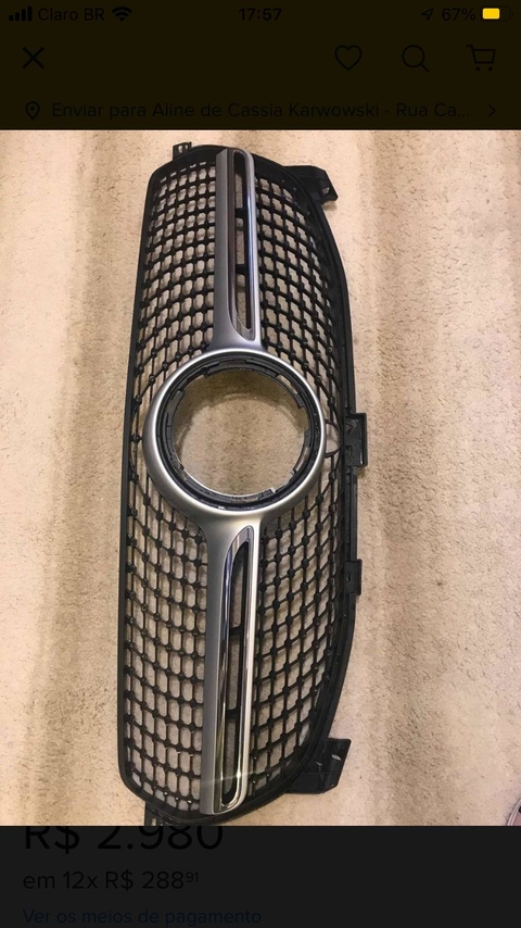 Grade Frontal nova Mercedes GLE 2019 2020 2021 2022 2023 A1678885700 A 1678885800