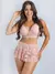Conjunto de Sainha sem Bojo em Renda Romance