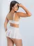 Conjunto de Sainha sem Bojo em Renda Branco na internet