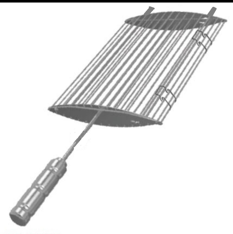 Grelha de peixe para churrasqueira rotativa