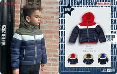 225-3511 CAMPERA CON PIEL TRICOLOR