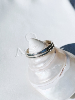 ANILLO PLATA, DOS HILOS
