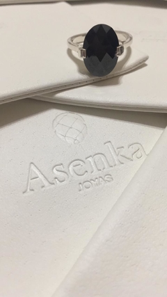 ANILLO PLATA 925, CRISTAL FACETADO