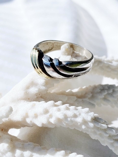 ANILLO PLATA Y ORO, TORZADO - comprar online