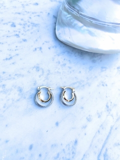 Aros argollas doble combinados