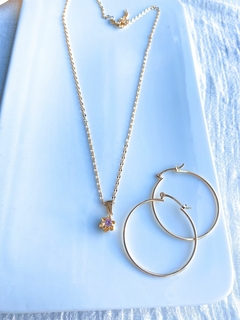 Aros argollas baño oro amarillo. - comprar online