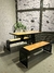 BANCO DOBLE + MESA LINEA "BRUTAL"