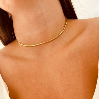 Choker Malha Dourado Laura