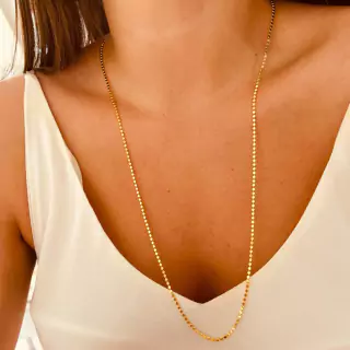 Colar Longo dourado Charlotte